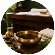 Basti - Panchakarma therapy at Bharadwaj Ayurveda, Surat Basti therapy herbal oil preparation